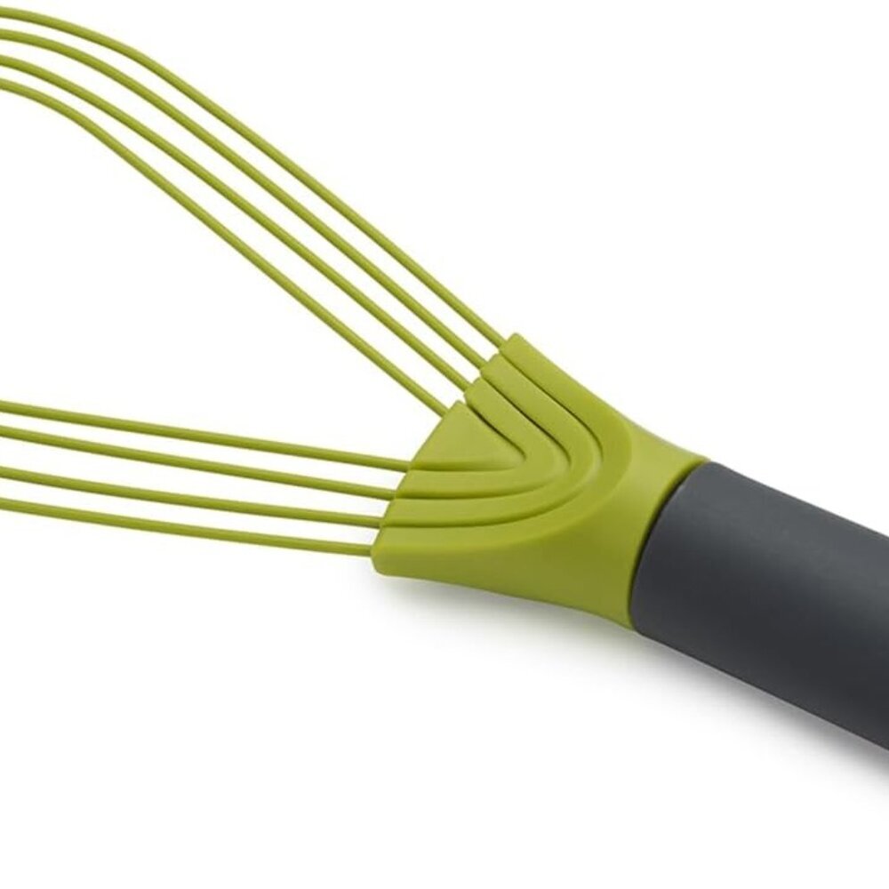 Twist Whisk 2-In-1 Collapsible Balloon and Flat Whisk Silicone Coated Steel Wire